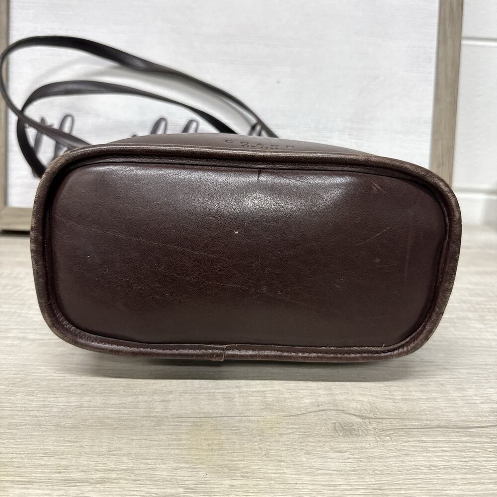 Vintage COACH Tribeca 9098 Brown Leather Tote USA Hangtag Shoulder Bag - Picture 7 of 16